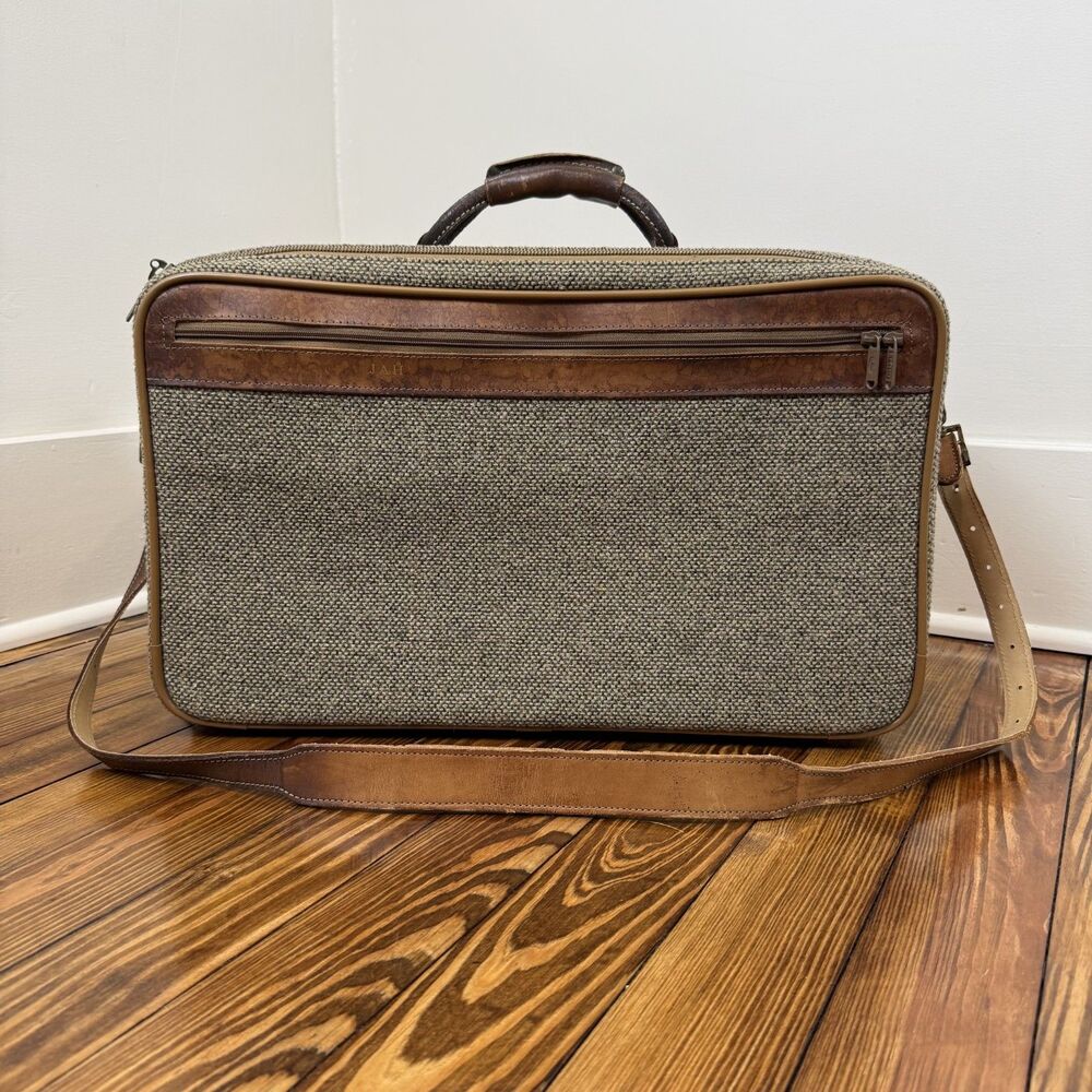 Vintage Hartmann Tweed Weekender Strap Luggage | Carry On Suitcase Bag, ~21"